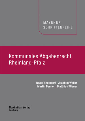 Buchcover Kommunales Abgabenrecht Rheinland-Pfalz | Beate Rheindorf | EAN 9783786913115 | ISBN 3-7869-1311-0 | ISBN 978-3-7869-1311-5