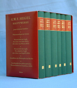 Hegel, Hauptwerke in 6 Bänden (im Schuber), Leinen, Fadenheftung. Grundlinien der Philosophie des Rechts. Enzyklopädie der Philosophischen Wissenschaften im Grundrisse (1830).