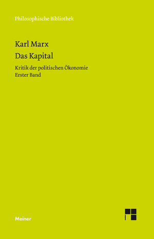 Buchcover Das Kapital | Karl Marx | EAN 9783787319596 | ISBN 3-7873-1959-X | ISBN 978-3-7873-1959-6