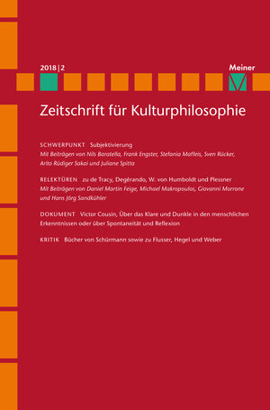 Buchcover Subjektivierung  | EAN 9783787336425 | ISBN 3-7873-3642-7 | ISBN 978-3-7873-3642-5