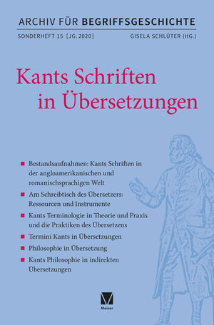 Buchcover Kants Schriften in Übersetzungen  | EAN 9783787338573 | ISBN 3-7873-3857-8 | ISBN 978-3-7873-3857-3