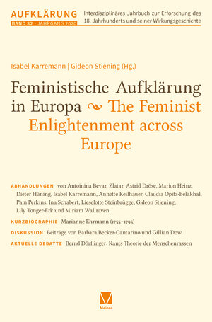 Buchcover Feministische Aufklärung in Europa / The Feminist Enlightenment across Europe  | EAN 9783787338696 | ISBN 3-7873-3869-1 | ISBN 978-3-7873-3869-6