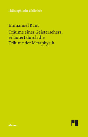 Buchcover Träume eines Geistersehers, erläutert durch Träume der Metaphysik | Immanuel Kant | EAN 9783787339594 | ISBN 3-7873-3959-0 | ISBN 978-3-7873-3959-4