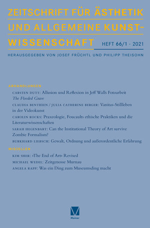 Buchcover Zeitschrift für Ästhetik und Allgemeine Kunstwissenschaft 66/1  | EAN 9783787340682 | ISBN 3-7873-4068-8 | ISBN 978-3-7873-4068-2
