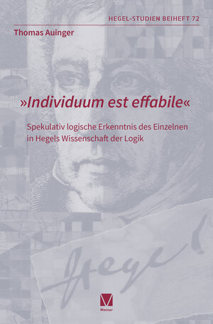 Buchcover »Individuum est effabile« | Thomas Auinger | EAN 9783787340828 | ISBN 3-7873-4082-3 | ISBN 978-3-7873-4082-8
