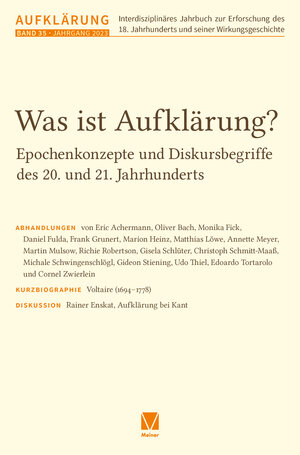 Buchcover Aufklärung, Bd. 35  | EAN 9783787343980 | ISBN 3-7873-4398-9 | ISBN 978-3-7873-4398-0