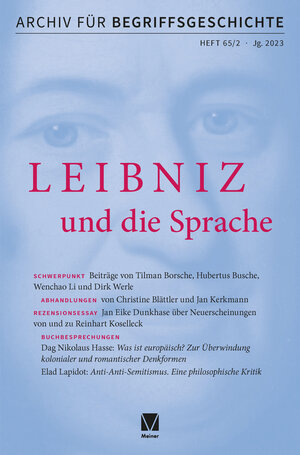 Buchcover Archiv für Begriffsgeschichte, Band 65,2  | EAN 9783787345540 | ISBN 3-7873-4554-X | ISBN 978-3-7873-4554-0
