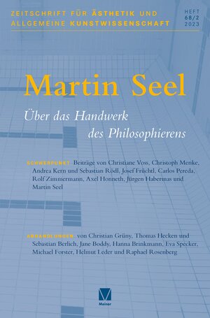 Buchcover Zeitschrift für Ästhetik und allgemeine Kunstwissenschaft, Band 68/2  | EAN 9783787345656 | ISBN 3-7873-4565-5 | ISBN 978-3-7873-4565-6