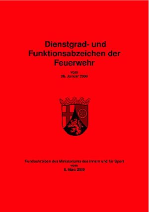 Buchcover Dienstgrad- und Funktionsabzeichen der Feuerwehr vom 26. Januar 2009  | EAN 9783788309862 | ISBN 3-7883-0986-5 | ISBN 978-3-7883-0986-2