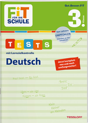 Buchcover FiT FÜR DIE SCHULE. Tests mit Lernzielkontrolle. Deutsch 3. Klasse | Julia Meyer | EAN 9783788623302 | ISBN 3-7886-2330-6 | ISBN 978-3-7886-2330-2