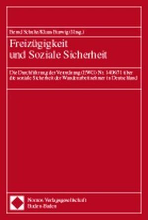 Buchcover Freizügigkeit und Soziale Sicherheit  | EAN 9783789056888 | ISBN 3-7890-5688-X | ISBN 978-3-7890-5688-8