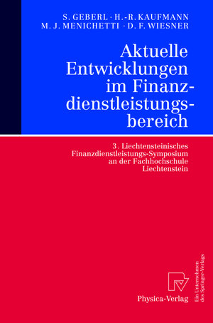 Buchcover Aktuelle Entwicklungen im Finanzdienstleistungsbereich  | EAN 9783790801927 | ISBN 3-7908-0192-5 | ISBN 978-3-7908-0192-7