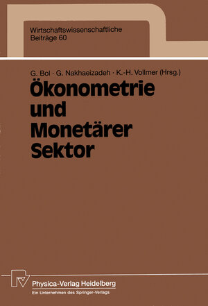 Buchcover Ökonometrie und Monetärer Sektor  | EAN 9783790805888 | ISBN 3-7908-0588-2 | ISBN 978-3-7908-0588-8