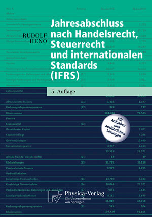 Buchcover Jahresabschluss nach Handelsrecht, Steuerrecht und internationalen Standards (IFRS) | Rudolf Heno | EAN 9783790817201 | ISBN 3-7908-1720-1 | ISBN 978-3-7908-1720-1