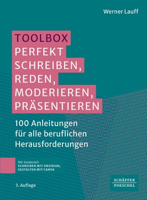 Buchcover Toolbox: Perfekt schreiben, reden, moderieren, präsentieren | Werner Lauff | EAN 9783791058597 | ISBN 3-7910-5859-2 | ISBN 978-3-7910-5859-7