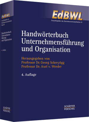 Buchcover Handwörterbuch Unternehmensführung und Organisation (HWO)  | EAN 9783791080505 | ISBN 3-7910-8050-4 | ISBN 978-3-7910-8050-5