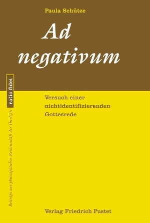 Buchcover Ad negativum | Paula Schütze | EAN 9783791735450 | ISBN 3-7917-3545-4 | ISBN 978-3-7917-3545-0