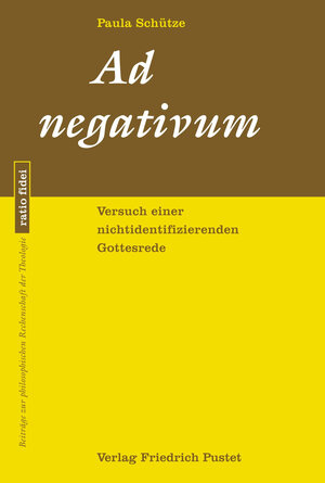 Buchcover Ad negativum | Paula Schütze | EAN 9783791775432 | ISBN 3-7917-7543-X | ISBN 978-3-7917-7543-2