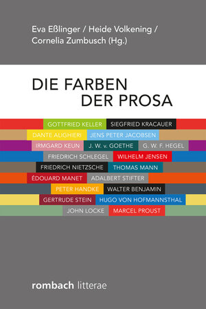 Buchcover Die Farben der Prosa  | EAN 9783793098515 | ISBN 3-7930-9851-6 | ISBN 978-3-7930-9851-5