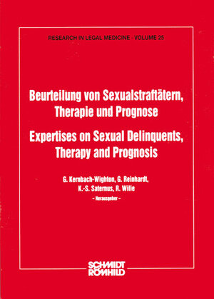 Buchcover Beurteilung von Sexualstraftätern, Therapie und Prognose | G Kernbach-Wighton | EAN 9783795003227 | ISBN 3-7950-0322-9 | ISBN 978-3-7950-0322-7