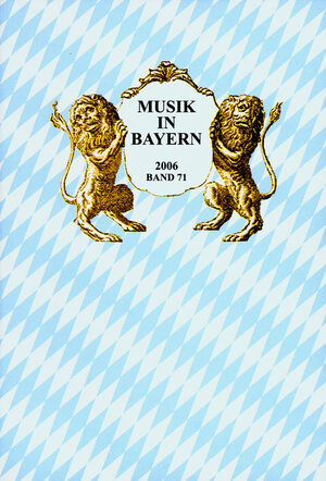 Buchcover Musik in Bayern. Jahrbuch der Gesellschaft für Bayerische Musikgeschichte e.V., Jahrgang 2006.  | EAN 9783795212469 | ISBN 3-7952-1246-4 | ISBN 978-3-7952-1246-9