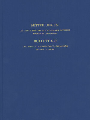 Buchcover Mitteilungen des Deutschen Archäologischen Instituts, Römische Abteilung  | EAN 9783795425494 | ISBN 3-7954-2549-2 | ISBN 978-3-7954-2549-4