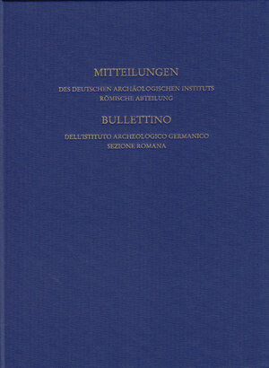 Buchcover Mitteilungen des Deutschen Archäologischen Instituts, Römische Abteilung  | EAN 9783795430658 | ISBN 3-7954-3065-8 | ISBN 978-3-7954-3065-8