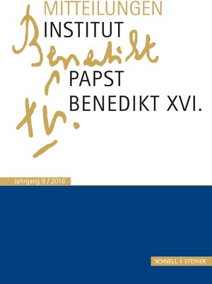 Buchcover Mitteilungen Institut-Papst-Benedikt XVI.  | EAN 9783795431969 | ISBN 3-7954-3196-4 | ISBN 978-3-7954-3196-9