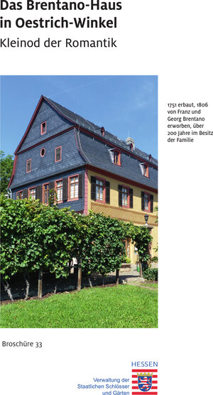 Buchcover Das Brentano-Haus in Oestrich-Winkel | Wolfgang Bunzel | EAN 9783795433291 | ISBN 3-7954-3329-0 | ISBN 978-3-7954-3329-1