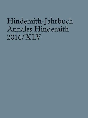 Buchcover Hindemith-Jahrbuch  | EAN 9783795711757 | ISBN 3-7957-1175-4 | ISBN 978-3-7957-1175-7
