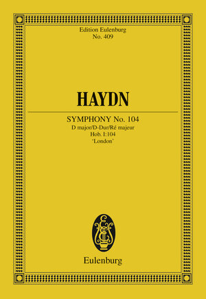 Buchcover Symphony No. 104 D major | Joseph Haydn | EAN 9783795713560 | ISBN 3-7957-1356-0 | ISBN 978-3-7957-1356-0