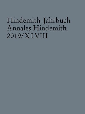 Buchcover Hindemith-Jahrbuch  | EAN 9783795718732 | ISBN 3-7957-1873-2 | ISBN 978-3-7957-1873-2