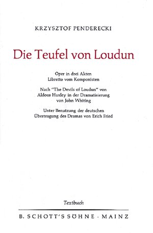 Buchcover Die Teufel von Loudun | EAN 9783795736453 | ISBN 3-7957-3645-5 | ISBN 978-3-7957-3645-3