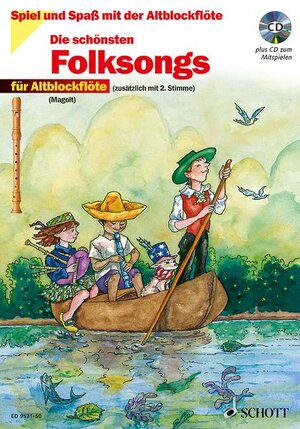 Die schönsten Folksongs: sehr leicht bearbeitet. 1-2 Alt-Blockflöten. Ausgabe mit CD. (Spiel und Spaß mit der Blockflöte)