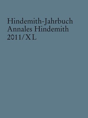 Buchcover Hindemith-Jahrbuch  | EAN 9783795770518 | ISBN 3-7957-7051-3 | ISBN 978-3-7957-7051-8