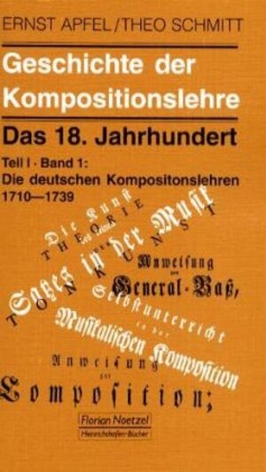 Buchcover Geschichte der Kompositionslehre | Ernst Apfel | EAN 9783795907198 | ISBN 3-7959-0719-5 | ISBN 978-3-7959-0719-8