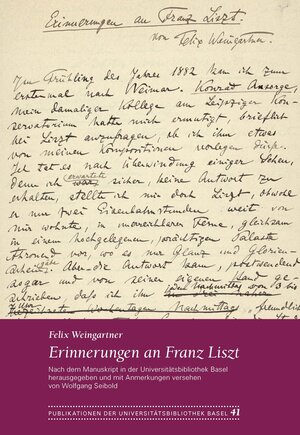 Buchcover Erinnerungen an Franz Liszt | Felix Weingartner | EAN 9783796529368 | ISBN 3-7965-2936-4 | ISBN 978-3-7965-2936-8