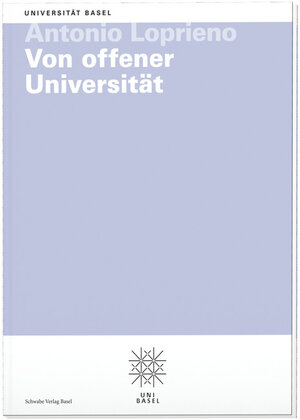 Buchcover Von offener Universität | Antonio Loprieno | EAN 9783796533839 | ISBN 3-7965-3383-3 | ISBN 978-3-7965-3383-9