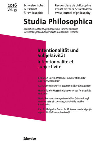 Buchcover Intentionalität und Subjektivität / Intentionnalité et subjectivité  | EAN 9783796535543 | ISBN 3-7965-3554-2 | ISBN 978-3-7965-3554-3