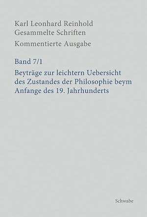 Buchcover Beyträge zur leichtern Uebersicht des Zustandes der Philosophie beym Anfange des 19. Jahrhunderts | Karl Leonhard Reinhold | EAN 9783796541599 | ISBN 3-7965-4159-3 | ISBN 978-3-7965-4159-9