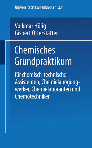 Buchcover Chemisches Grundpraktikum | V. Hölig | EAN 9783798503724 | ISBN 3-7985-0372-9 | ISBN 978-3-7985-0372-4