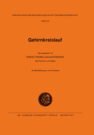 Buchcover Gehirnkreislauf | Rudolf Thauer | EAN 9783798503922 | ISBN 3-7985-0392-3 | ISBN 978-3-7985-0392-2