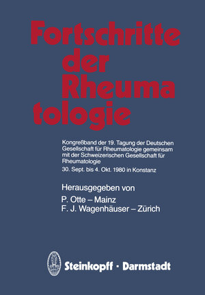 Buchcover Fortschritte der Rheumatologie  | EAN 9783798505919 | ISBN 3-7985-0591-8 | ISBN 978-3-7985-0591-9
