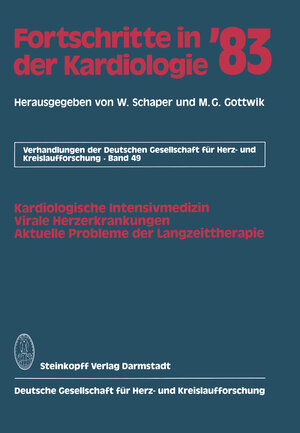 Buchcover Fortschritte in der Kardiologie  | EAN 9783798506305 | ISBN 3-7985-0630-2 | ISBN 978-3-7985-0630-5