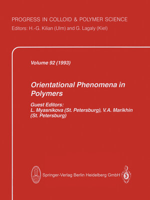 Buchcover Orientational Phenomena in Polymers | EAN 9783798516779 | ISBN 3-7985-1677-4 | ISBN 978-3-7985-1677-9