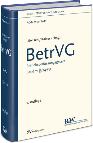 Buchcover BetrVG, Band 2 | Manfred Löwisch | EAN 9783800532872 | ISBN 3-8005-3287-5 | ISBN 978-3-8005-3287-2