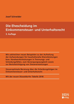 Buchcover Die Ehescheidung im Einkommensteuer- und Unterhaltsrecht | Josef Schneider | EAN 9783800592036 | ISBN 3-8005-9203-7 | ISBN 978-3-8005-9203-6
