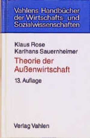 Theorie der Außenwirtschaft: Rechtsstand: 19990101