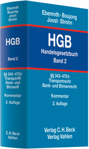 Buchcover Handelsgesetzbuch (HGB) / HGB  Bd. 2: §§ 343-475h  | EAN 9783800633821 | ISBN 3-8006-3382-5 | ISBN 978-3-8006-3382-1