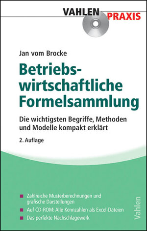 Buchcover Formelsammlung zur Betriebswirtschaftslehre | Jan vom Brocke | EAN 9783800637294 | ISBN 3-8006-3729-4 | ISBN 978-3-8006-3729-4